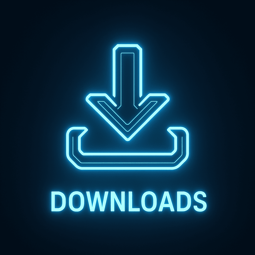 20251002_1214_Futuristic Download Icon_simple_compose_01k6jv4b72eb48qeptjbna0rgj