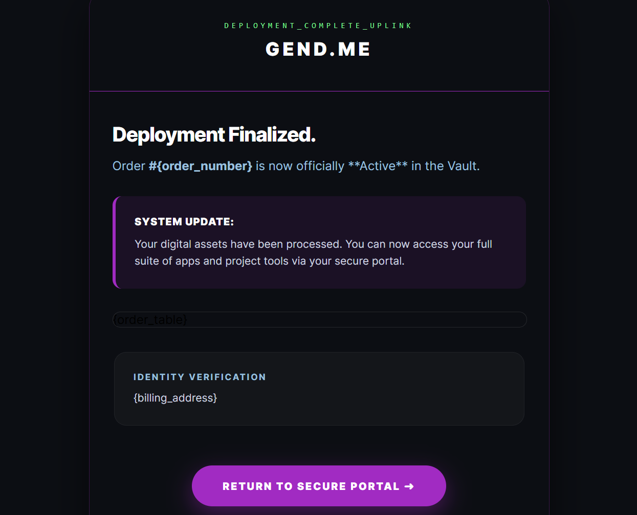 Customer Fulfillment Interface