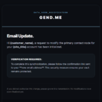 Email Change Confirmation Email Template
