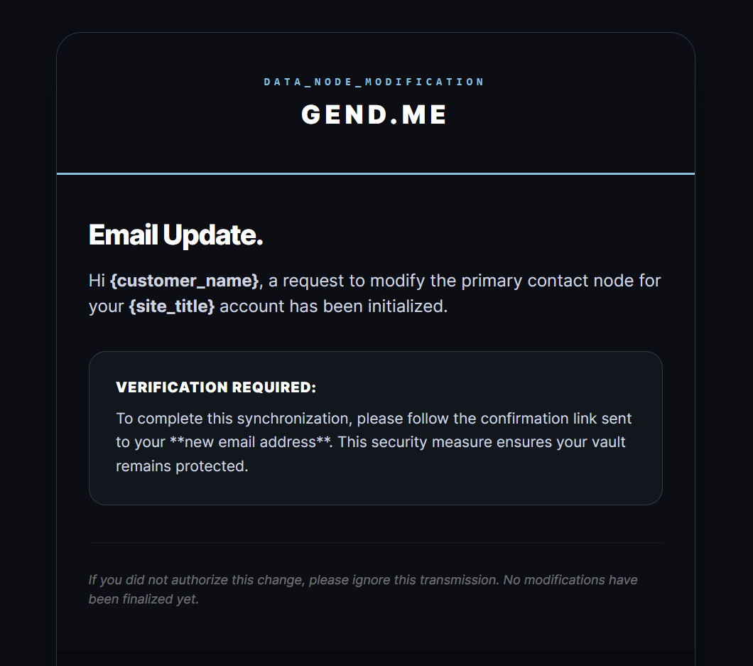 Email Change Confirmation