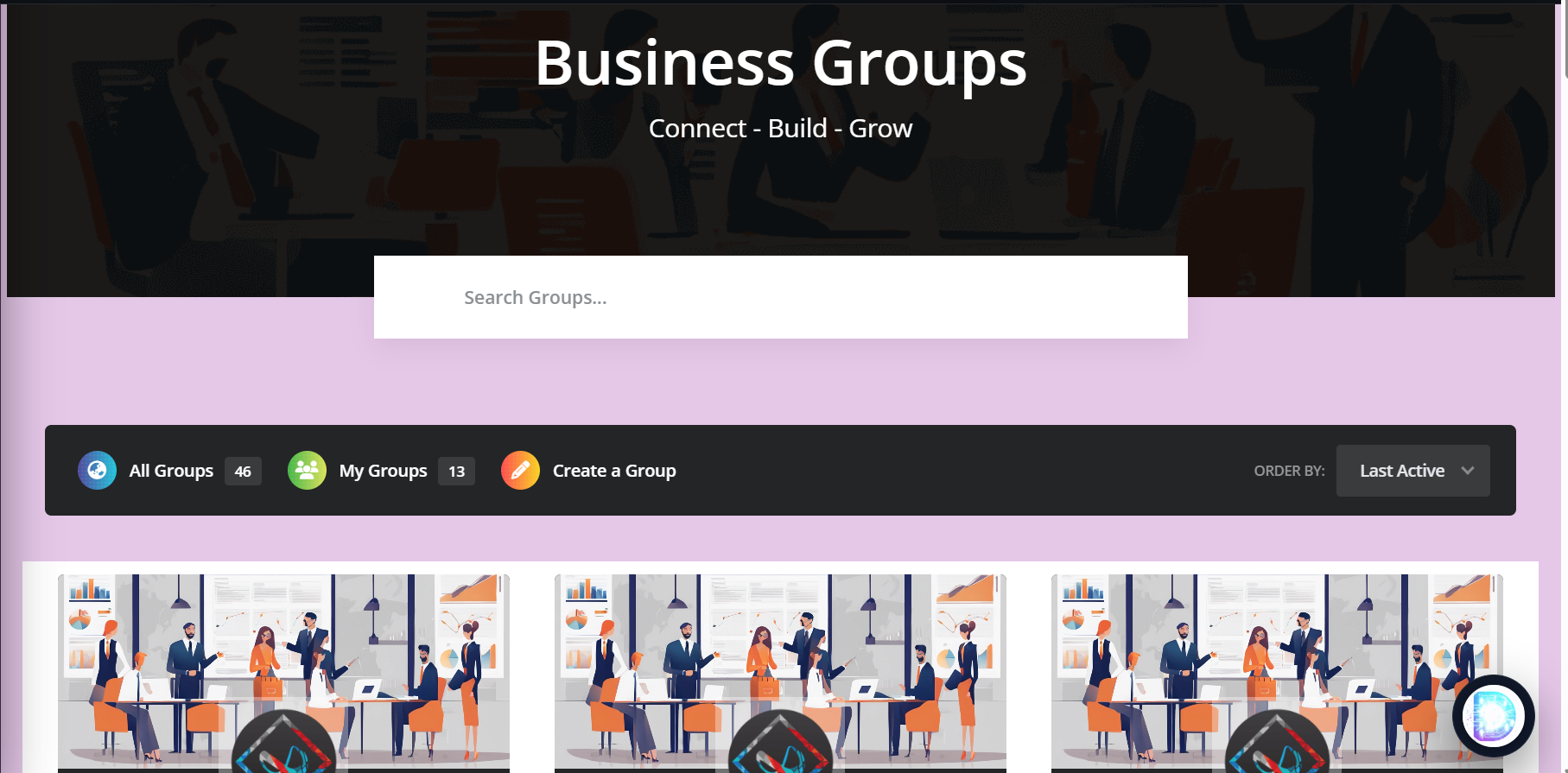 Custom Groups Hub Product Interface