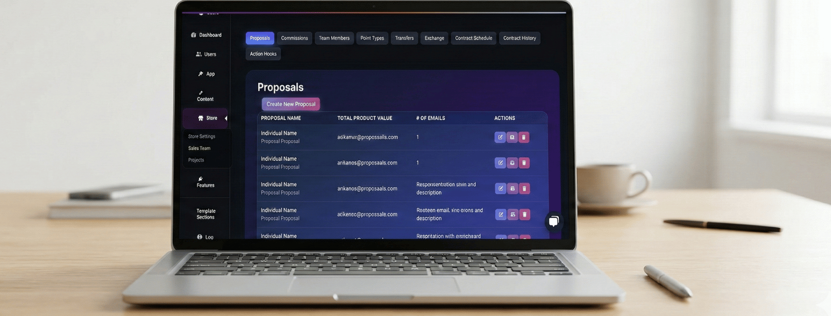 Sales Team Proposal & Revenue Dashboard