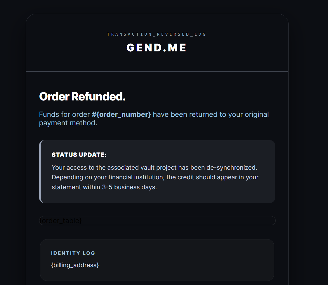 Customer Refund Confirmation Interface