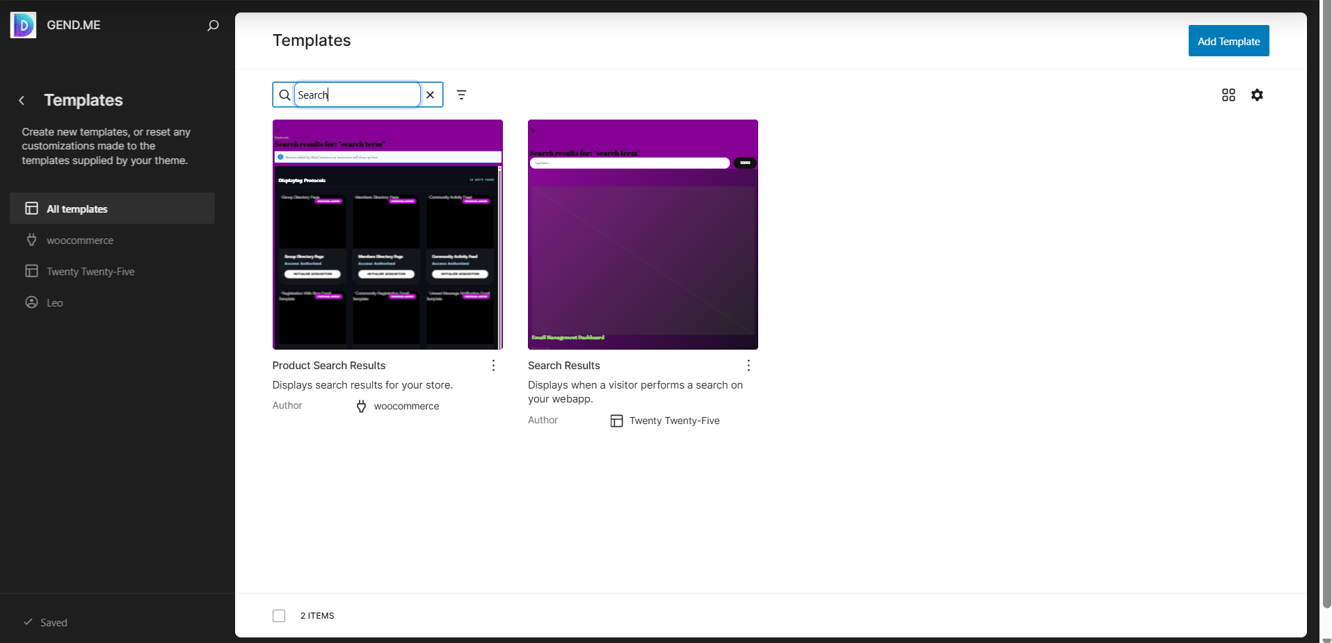 Master Theme Template