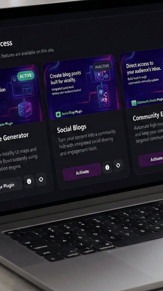 Social Blogs Manager Interface