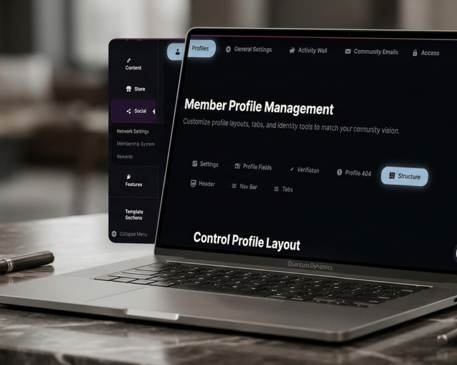 Profile Customization Dashboard