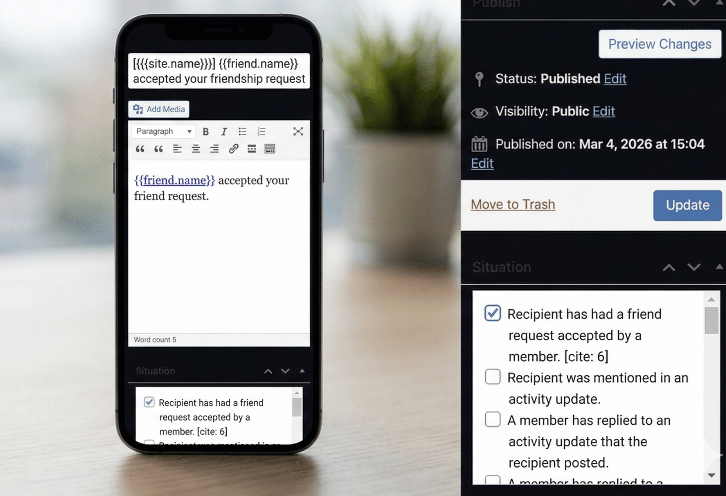 Social Network Email and Access Dashboard