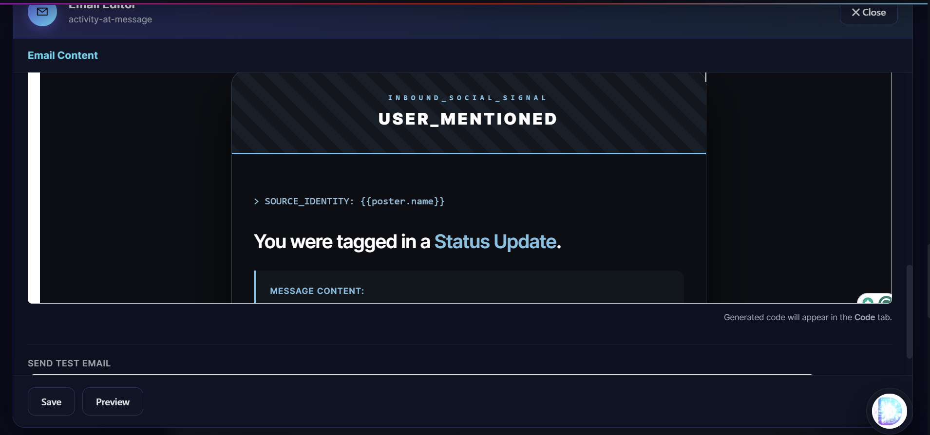 User Mention Interface