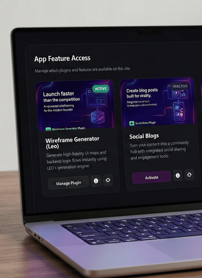 LEO AI Wireframe Interface