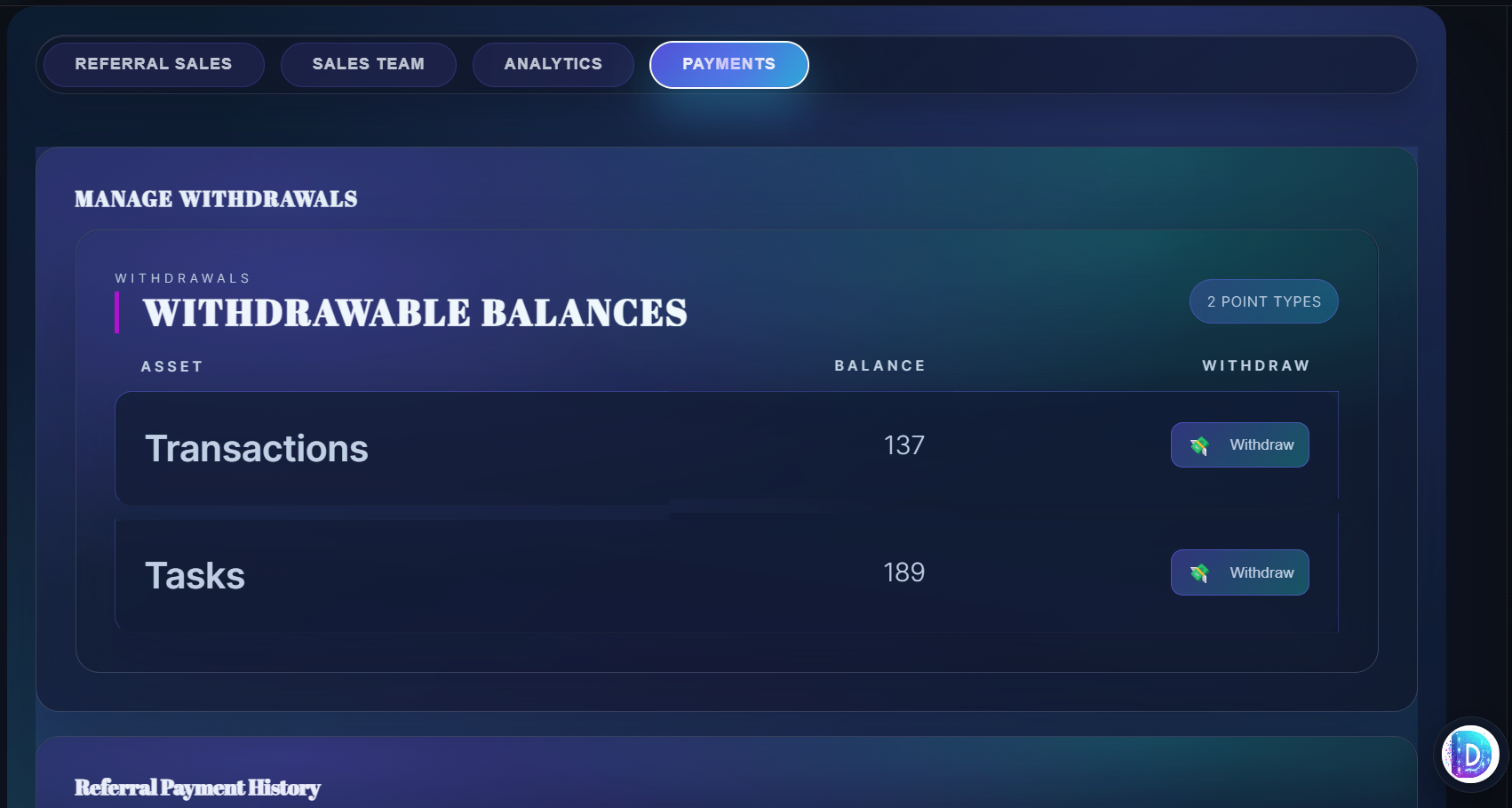 Wallet Withdrawal Visual