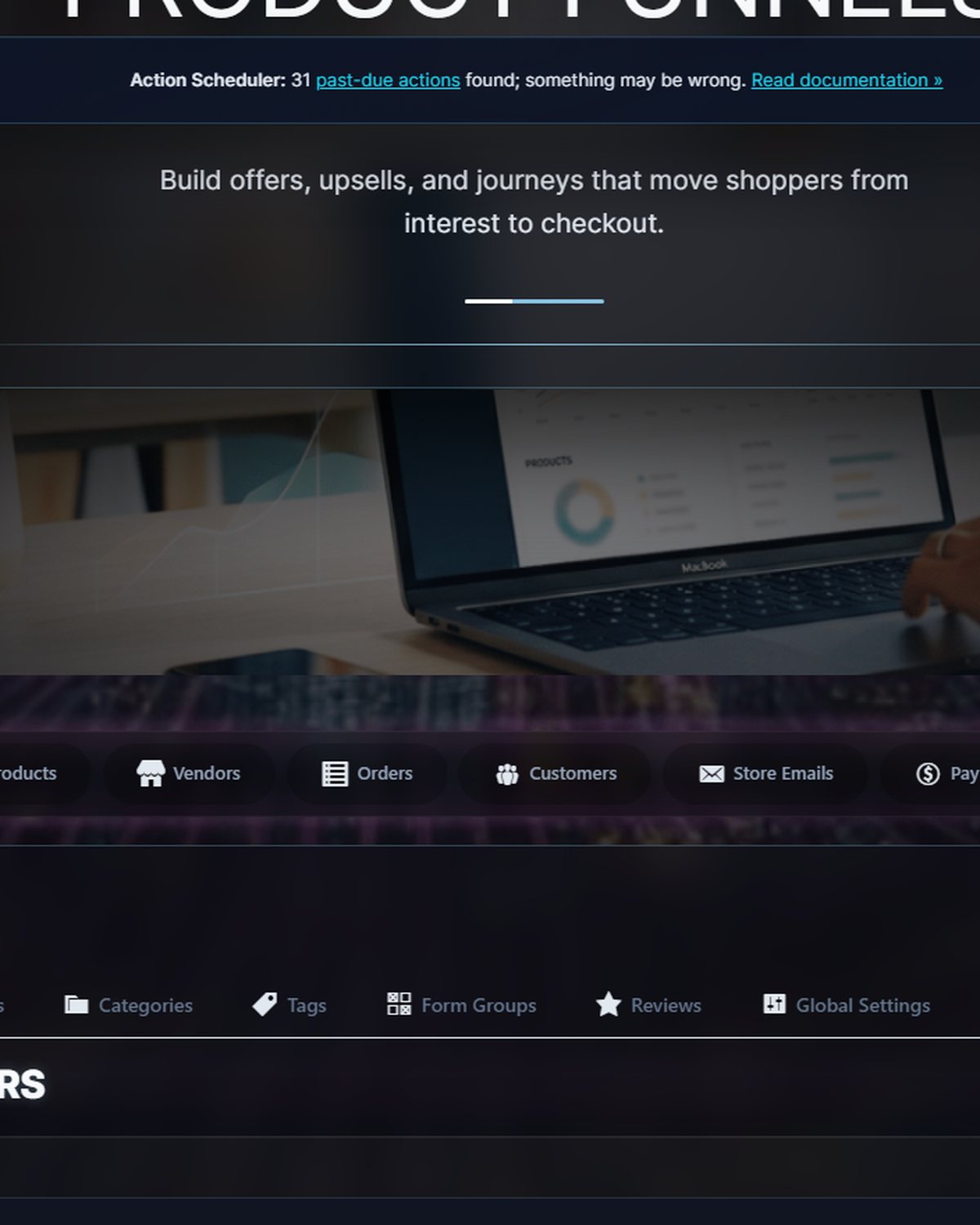 A closer look at the Store Management tabs.